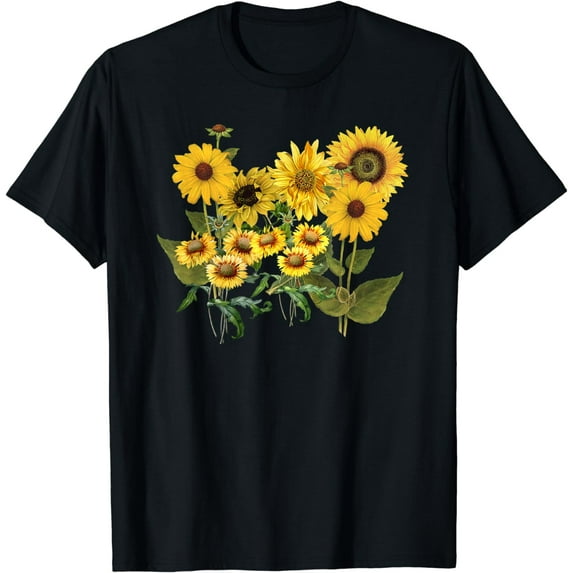 Variety of Sunflowers Field of Yellow Flowers T-Shirt
