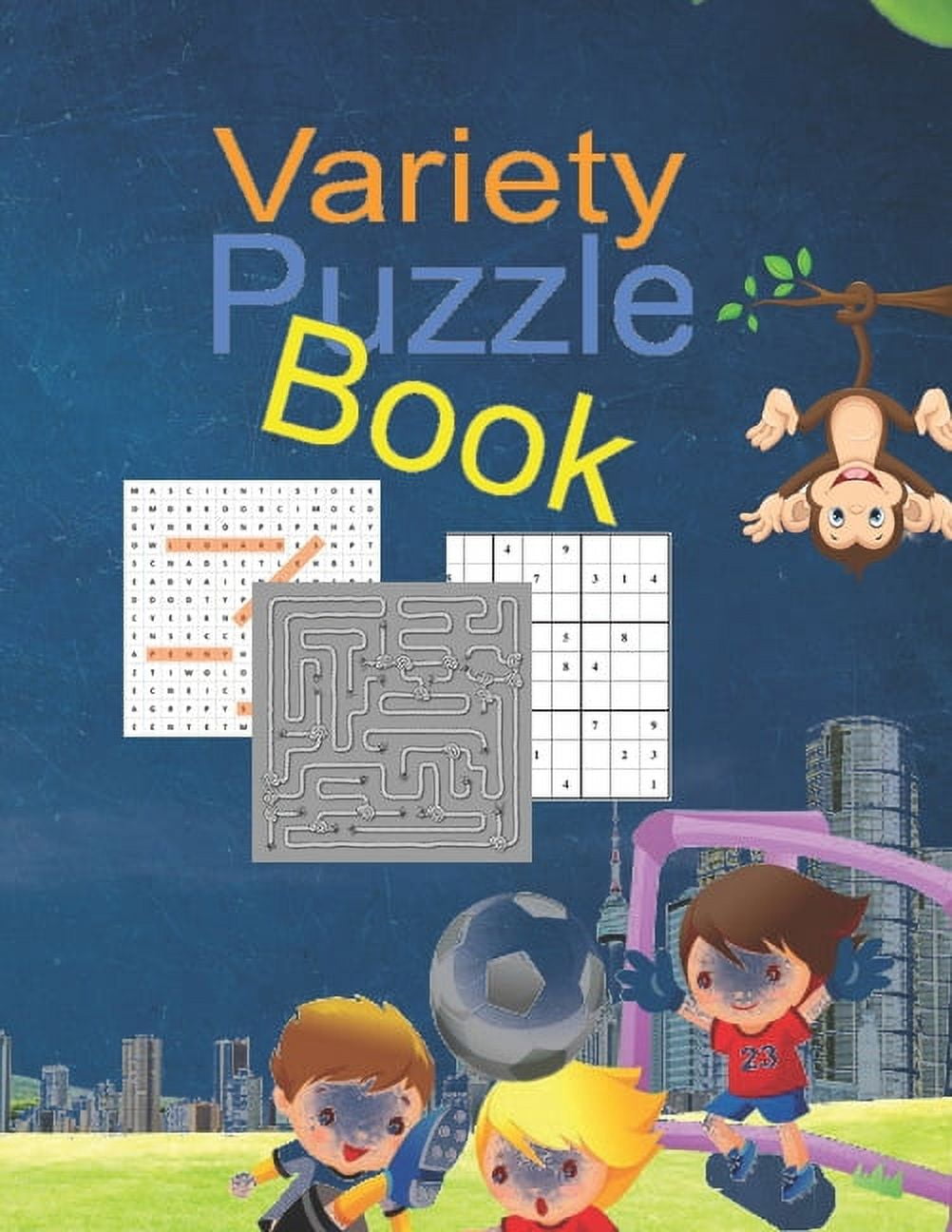 Variety puzzle book : kids the activities are organized in Variety puzzle  book packs for kids, for ages 6-12, This little book is packed with