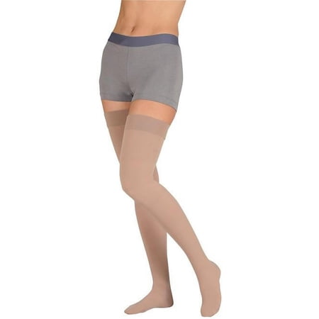 Varin Soft Full Thigh Short Full Foot Stocking, Beige, Size 2, Small, Compression 40-50 mmHg, 1 Pai