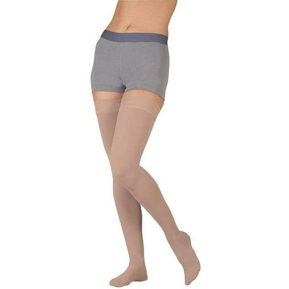 Juzo 3512 Dynamic (Varin) Soft Closed Toe Thigh Highs - 30-40 mmHg Short Beige I