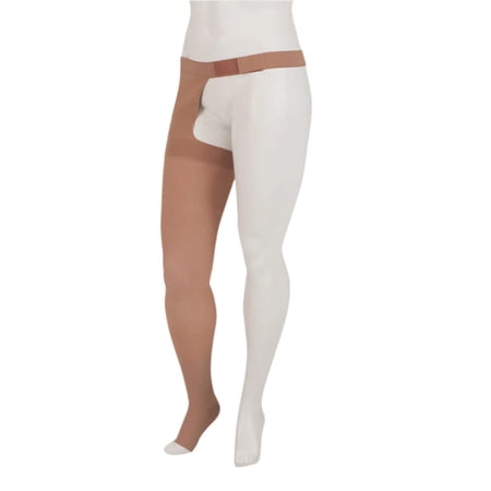 Juzo 3513 Dynamic (Varin) Soft Open Toe Thigh High LFT Waist Attach. 40-50 mmHg Reg Beige IV
