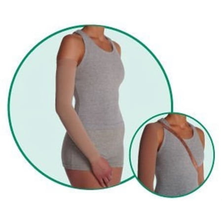Varin Soft-In Arm Sleeve Long with Full Silicone Border, Beige, Size 3, Medium, Compression 30-40 m