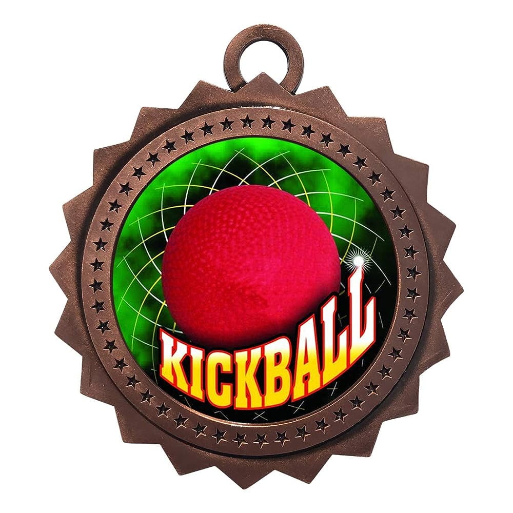 Various 10 Pack Styles of Kickball Award with Neck Ribbons Award Prize