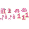 thumbnail image 1 of Various 1st Birthday One Wild Girl Cutout Decorations, 12 Pieces, 1 of 1