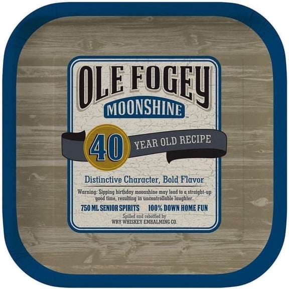 Various 40th Birthday Paper Plates, 8 Count, (8 Pack)