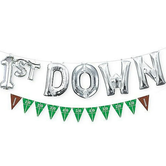 Various Air-Filled Foil Mylar Balloon Banner And Paper Banner Set (2ct)