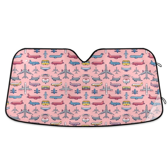 Various Aircraft Car Windshield Sun Shade Foldable Car Front Window Visor Heat and UV Protection 53x23.5