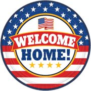 Various American Flags Disposable Paper Plates, 9", 18 Count
