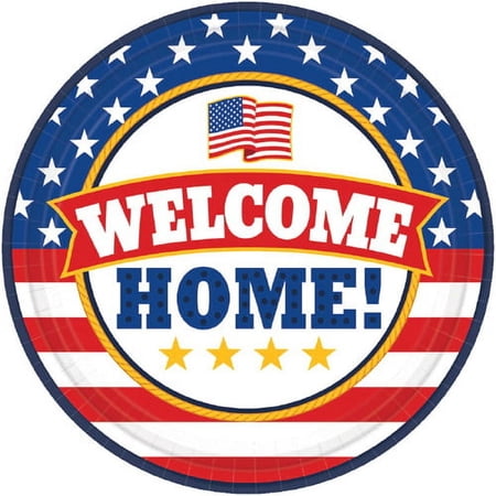 Various American Pride Party Disposable Paper Plates, 18 Count