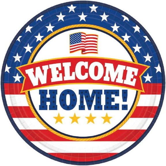 Various American Pride Party Disposable Paper Plates, 18 Count