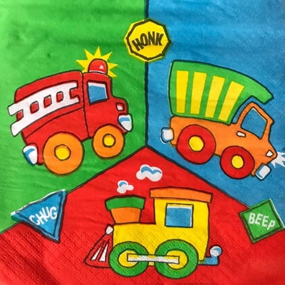 Various Around Town Party Disposable Napkins, 16 Count