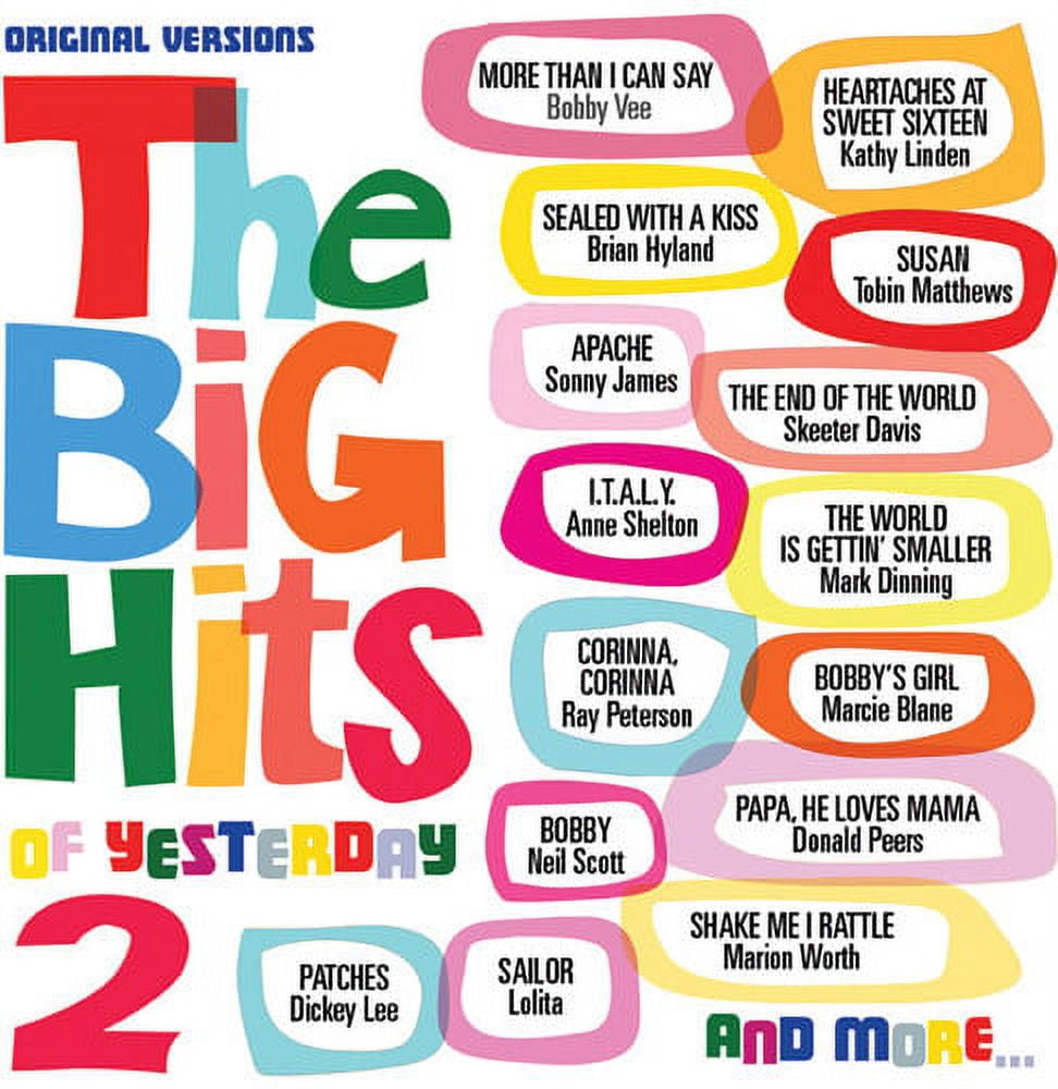 Various Artists Big Hits Of Yesterday 2 Music Performance CD various-artists-big-hits-of-yesterday-2-music-performance-cd