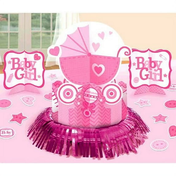 Various Baby Shower 'Baby Girl' Table Decorating Kit, Assorted (23pc)
