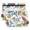 thumbnail image 1 of Various Birds 2 Pack Pencil Pouch for 3 Ring Binder Smooth Zipper Folders with Pockets Clear Window Pencil Case, 1 of 6
