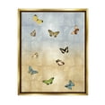thumbnail image 1 of Various Butterfly Insect Pattern Animals & Insects Graphic Art Metallic Gold Framed Art Print Wall Art, 1 of 6