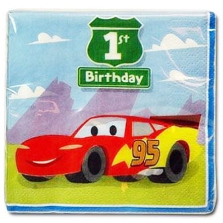 Cars 1st Birthday Small Napkins (16ct)