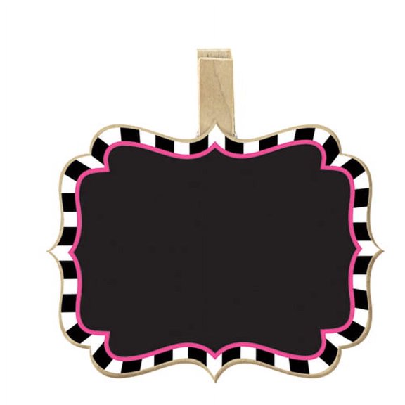 Various Mad Tea Party Chalkboard Food Label Clips (8ct)