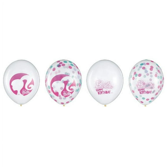 Various Confetti Filled Balloons, Latex Party, (6 Pack)