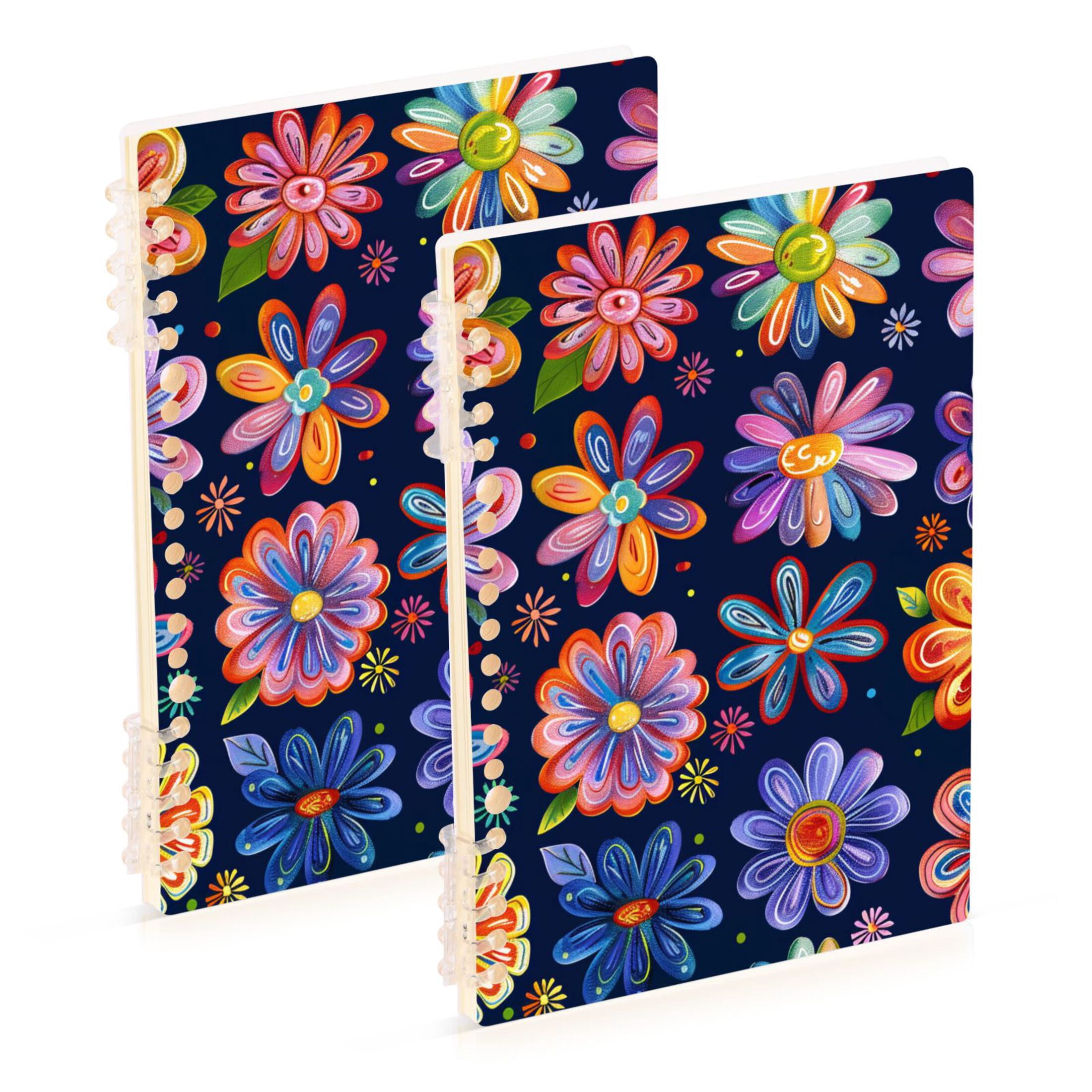 Cute Spring Notebook Paper Various Cute Flower Notebooks 2 Pcs 1-subject Journal 60 Sheets A5 ...