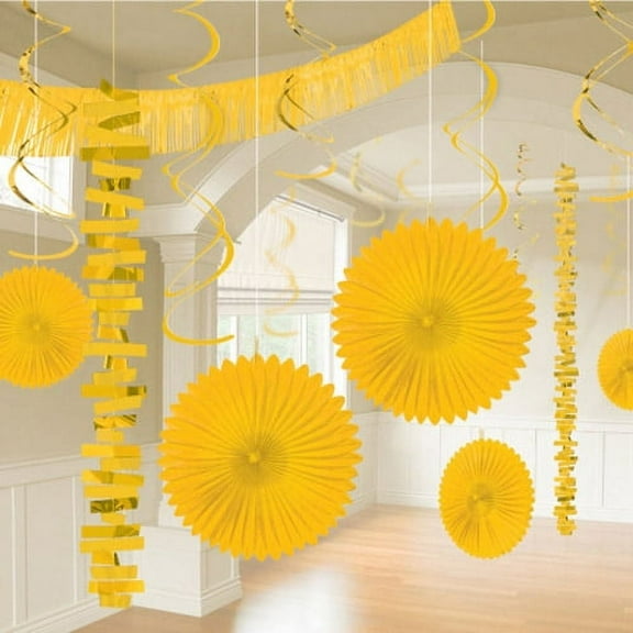Various Deluxe Yellow Party Decoration Kit (18pc)