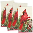 thumbnail image 1 of Various Disposable Christmas Multicolor Red Cardinal Pattern Lunch Napkins (16 Count), 1 of 1