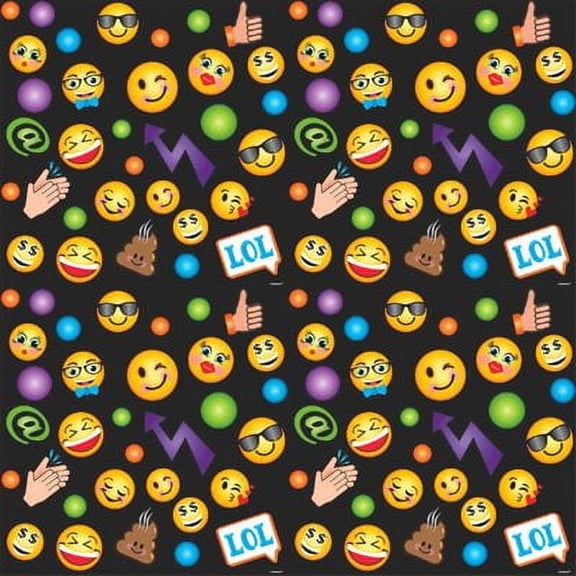 Various Emoji 'Lol' Decorative Gift Wrap, 5ft x 30in, 1 Pack