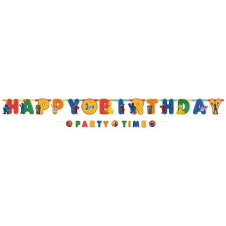 Various Everyday Sesame Street Jumbo Letter Party Banner, Multicolor, 2 Count