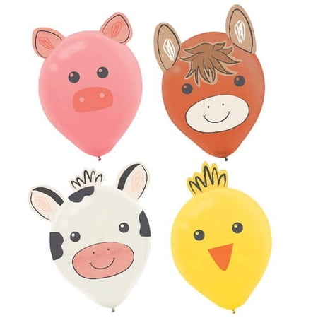 Farm Party 'Barnyard Birthday' Balloon Decorating Kits (6ct)