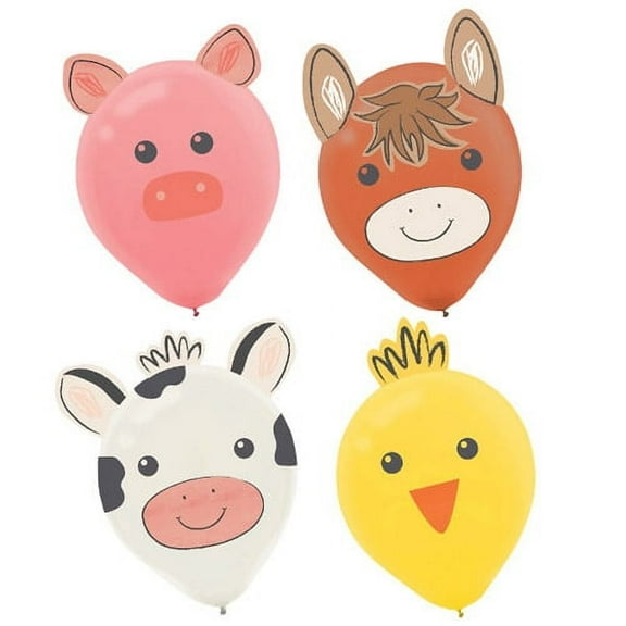 Farm Party 'Barnyard Birthday' Balloon Decorating Kits (6ct)