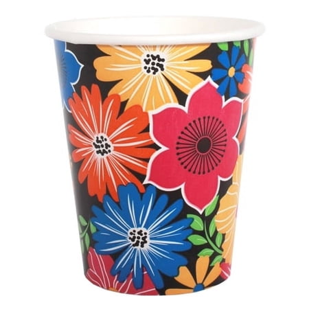 Various Floral Paper Cups, 8 Count