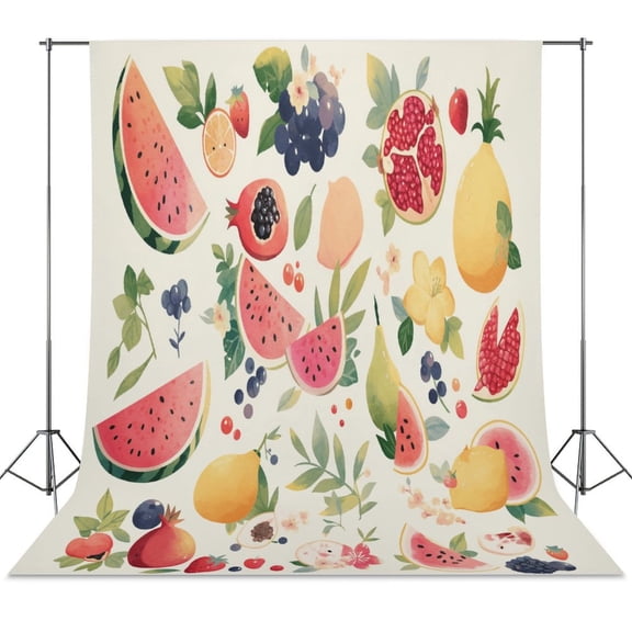Various Fruits Backdrop Background for Photography Photo Booth Backdrop for Photoshoot Background Screen Video Recording Parties Curtain