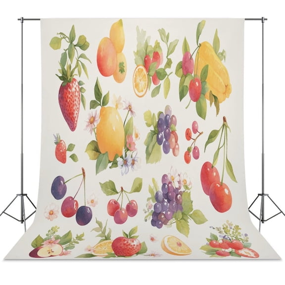 Various Fruits Backdrop Background for Photography Photo Booth Backdrop for Photoshoot Background Screen Video Recording Parties Curtain