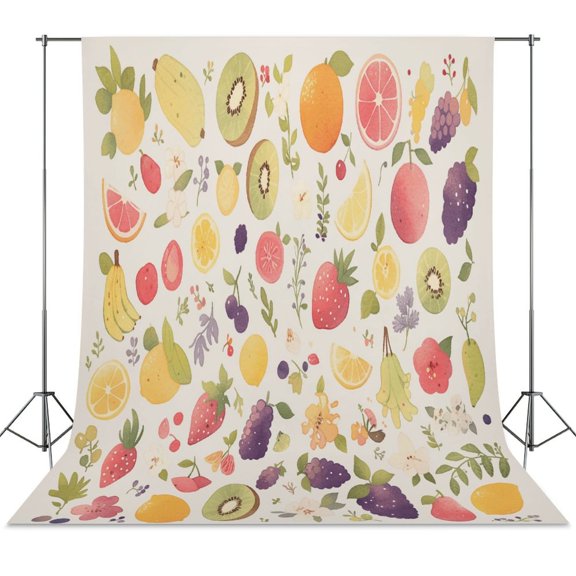 Various Fruits Backdrop Background for Photography Photo Booth Backdrop for Photoshoot Background Screen Video Recording Parties Curtain