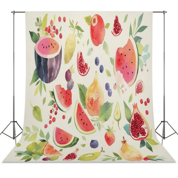 Various Fruits Backdrop Background for Photography Photo Booth Backdrop for Photoshoot Background Screen Video Recording Parties Curtain