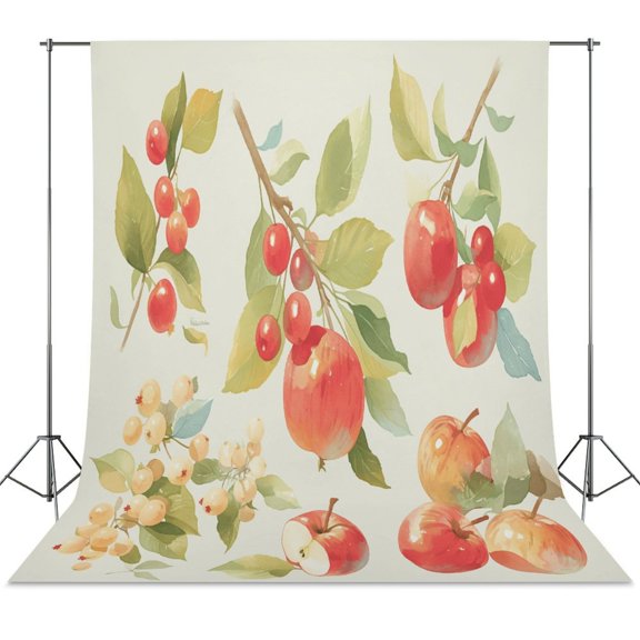 Various Fruits Backdrop Background for Photography Photo Booth Backdrop for Photoshoot Background Screen Video Recording Parties Curtain