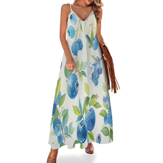 Various Fruits Design Sleeveless Dress Woman Fashion Long Dresses Women's Summer Suit Dress 2025