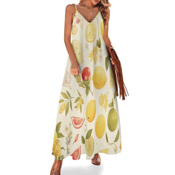 Various Fruits Fine Art Sleeveless Dress Summer Dress Woman 2025