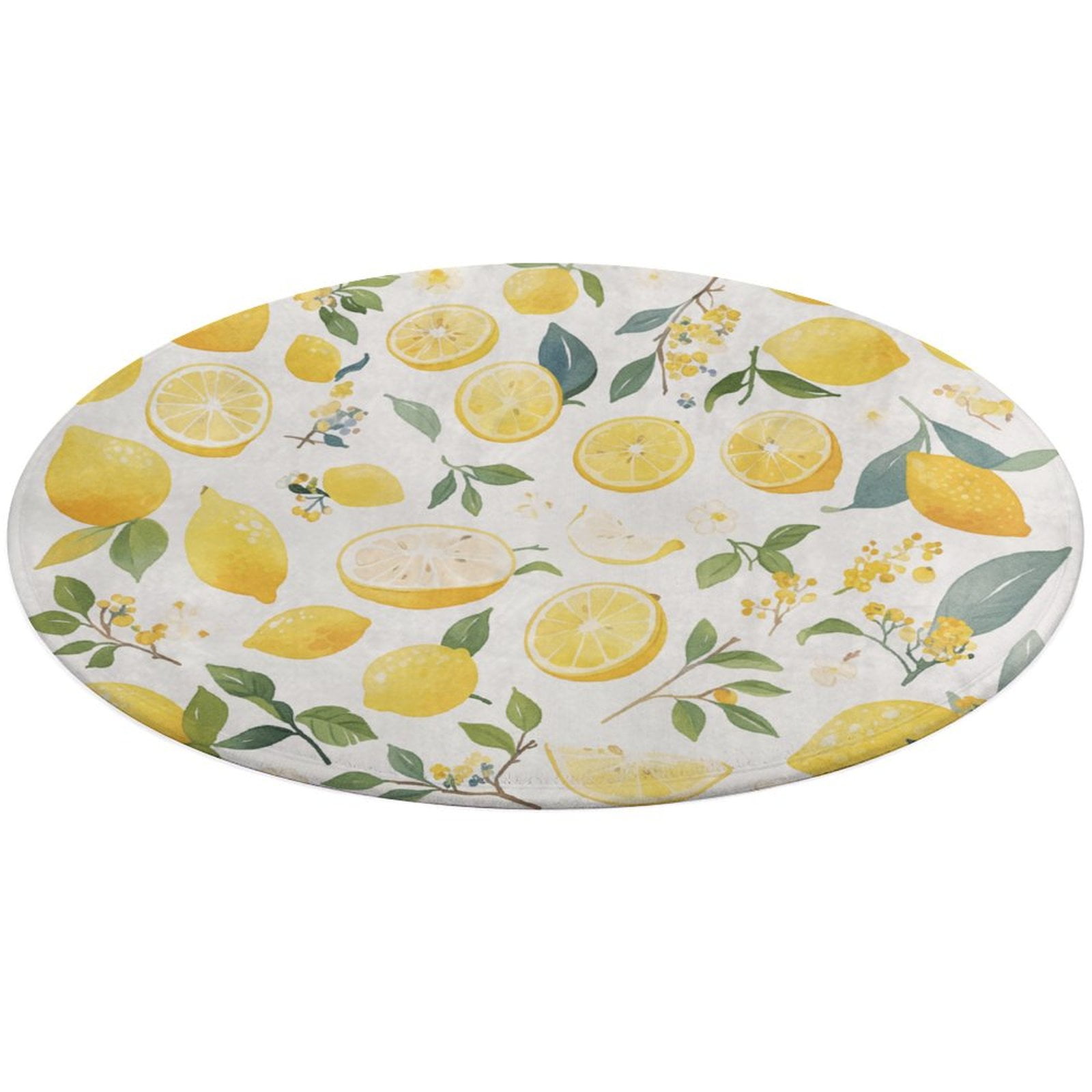 Various Fruits Round Rugs -Washable Non-Slip Small Round Area Rug Throw ...