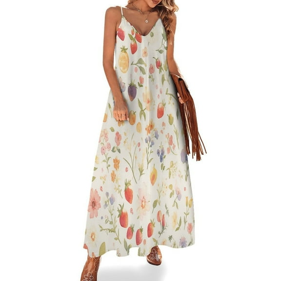 Various Fruits Sleeveless Dress Woman Fashion Long Dresses Women's Summer Suit Dress Summer 2025 Women