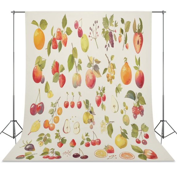Various Fruits Spring Backdrop Backdrops for Photography Photo Background Nature Scenery Banner