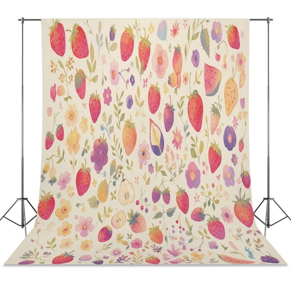 Various Fruits Spring Wall Backdrop Background Floral Backdrops 5x7FT