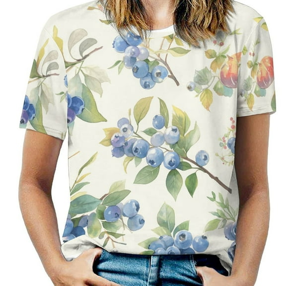 Various Fruits T Shirts Basic T-Shirt Short Sleeve Ladies Tee Shirt Summer Graphic Clothing