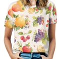 thumbnail image 1 of Various Fruits T Shirts Basic T-Shirt Short Sleeve Ladies Tee Shirt Summer Graphic Clothing, 1 of 6