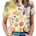 thumbnail image 1 of Various Fruits T Shirts Basic T-Shirt Short Sleeve Ladies Tee Shirt Summer Graphic Clothing, 1 of 6