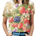 thumbnail image 1 of Various Fruits T Shirts Basic T-Shirt Short Sleeve Ladies Tee Shirt Summer Graphic Clothing, 1 of 6
