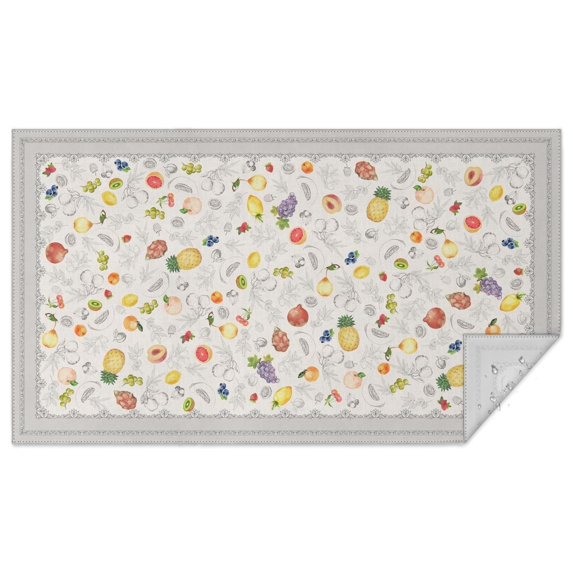 Various Fruits Tablecloth,Oil Proof Spill Proof Polyester Table Cover for Rectangle Tables,Foldable Table Cloths Cute Tablecloths for Camping Dining Buffet Parties