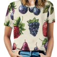 thumbnail image 1 of Various Fruits Women's Short Sleeve Tops Casual Blouses T Shirt, 1 of 6