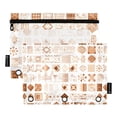 thumbnail image 1 of Various Geometric Patterns 2 Pack Pencil Pouch for 3 Ring Binder Smooth Zipper Folders with Pockets Clear Window Pencil Case, 1 of 6