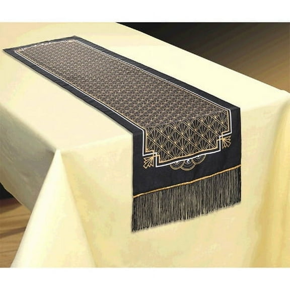Various Glitz and Glam Fabric Table Runner 72 x 14 Inches Gold