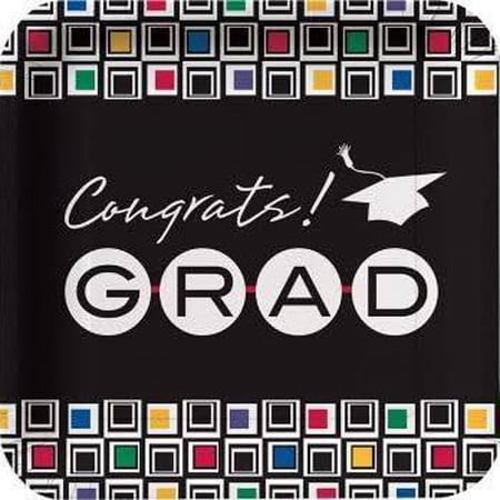 Various Graduation Disposable Paper Plates, 8 Count